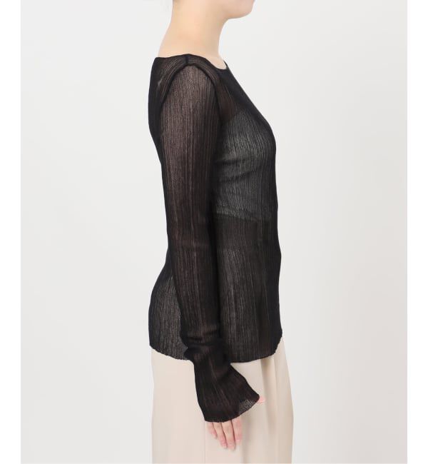 NOBLE「《WEB限定カラー》シアーホリゾンタルリブニット」|ニット・セーター|