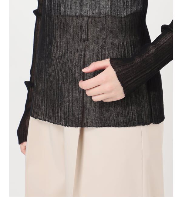 NOBLE「《WEB限定カラー》シアーホリゾンタルリブニット」|ニット・セーター|