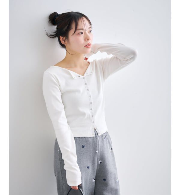 U by SPICK&SPAN「ベアテレコカットトップス」|Tシャツ・カットソー|ホワイト