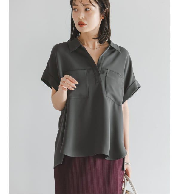 NOBLE「《予約》ワークディテールノースリブラウス」|シャツ・ブラウス|