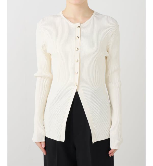 HARDY NOIR「リブクルーネックカーディガン」|ニット・セーター|