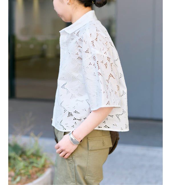 Spick and Span「TICCA / ティッカ 別注レース半袖シャツ*」|シャツ・ブラウス|