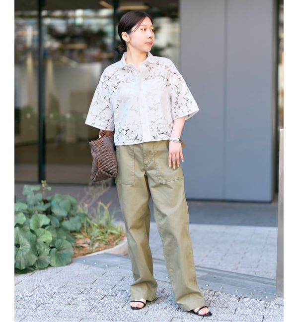 Spick and Span「TICCA / ティッカ 別注レース半袖シャツ*」|シャツ・ブラウス|