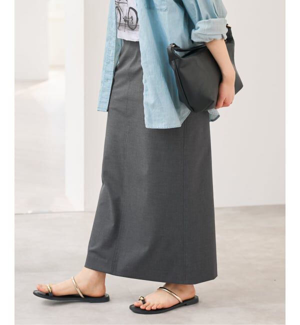 Spick and Span「ドライトロIラインスカート」|スカート|