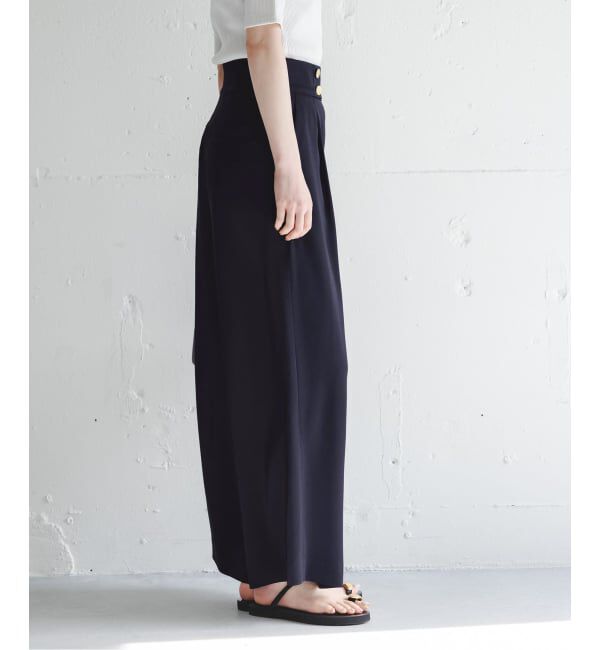 NOBLE「《予約・セットアップ対応》ワイドヨークサテンマリンパンツ」|スラックス|