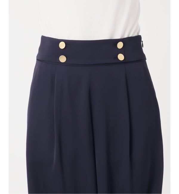 NOBLE「《予約・セットアップ対応》ワイドヨークサテンマリンパンツ」|スラックス|