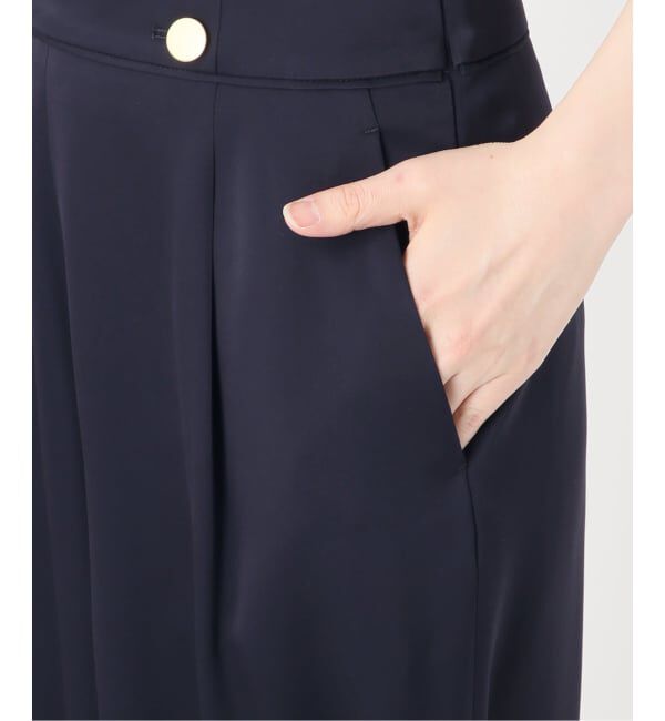 NOBLE「《予約・セットアップ対応》ワイドヨークサテンマリンパンツ」|スラックス|