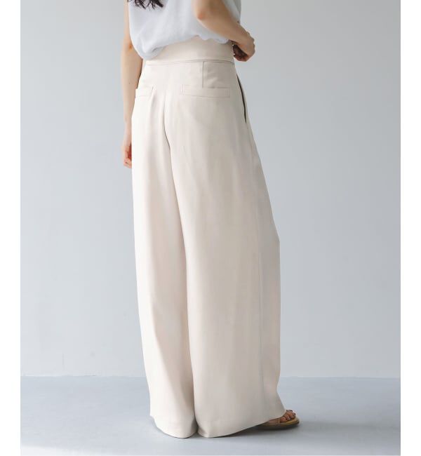 NOBLE「《予約・セットアップ対応》ワイドヨークサテンマリンパンツ」|スラックス|