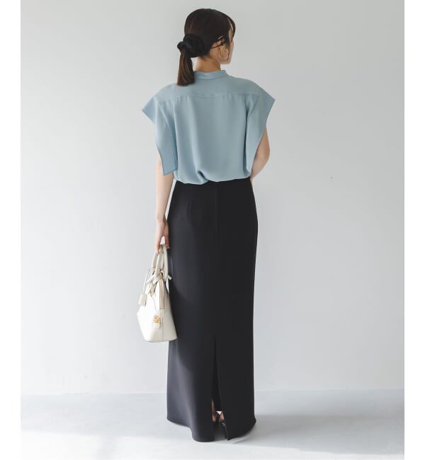 NOBLE「《WEB限定追加予約》【洗える】スクエアースリーブフロントオープンブラウス」|シャツ・ブラウス|