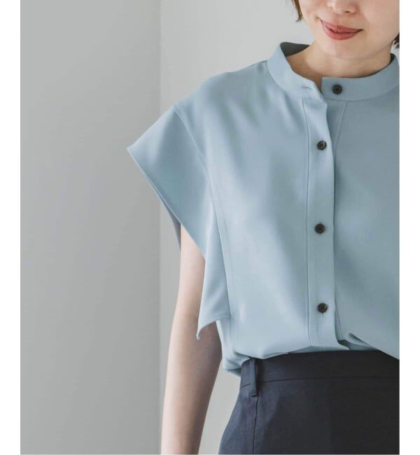 NOBLE「《WEB限定追加予約》【洗える】スクエアースリーブフロントオープンブラウス」|シャツ・ブラウス|