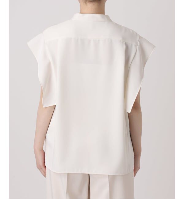 NOBLE「《WEB限定追加予約》【洗える】スクエアースリーブフロントオープンブラウス」|シャツ・ブラウス|