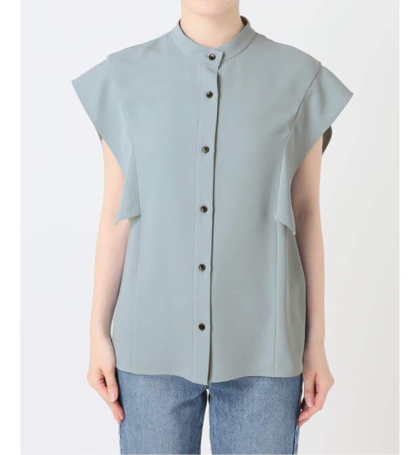 NOBLE「《WEB限定追加予約》【洗える】スクエアースリーブフロントオープンブラウス」|シャツ・ブラウス|