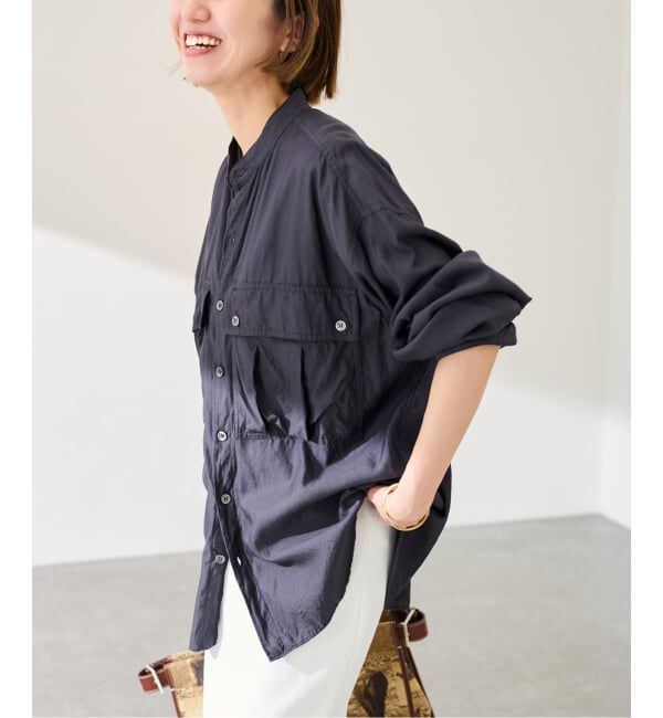 FRAMeWORK「キュプラコットンワッシャーシャツ」|シャツ・ブラウス|