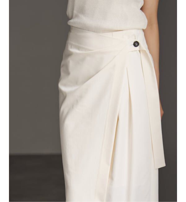 NOBLE「《予約》フィブリルツイルパレオラップスカート」|スカート|