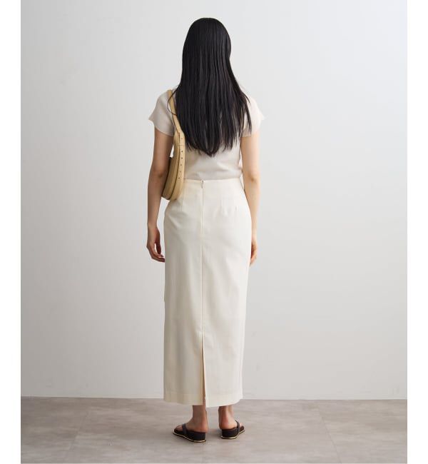 NOBLE「《予約》フィブリルツイルパレオラップスカート」|スカート|