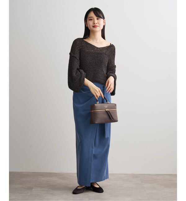 NOBLE「《予約》フィブリルツイルパレオラップスカート」|スカート|