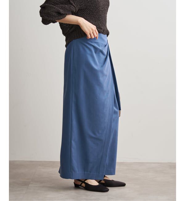 NOBLE「《予約》フィブリルツイルパレオラップスカート」|スカート|