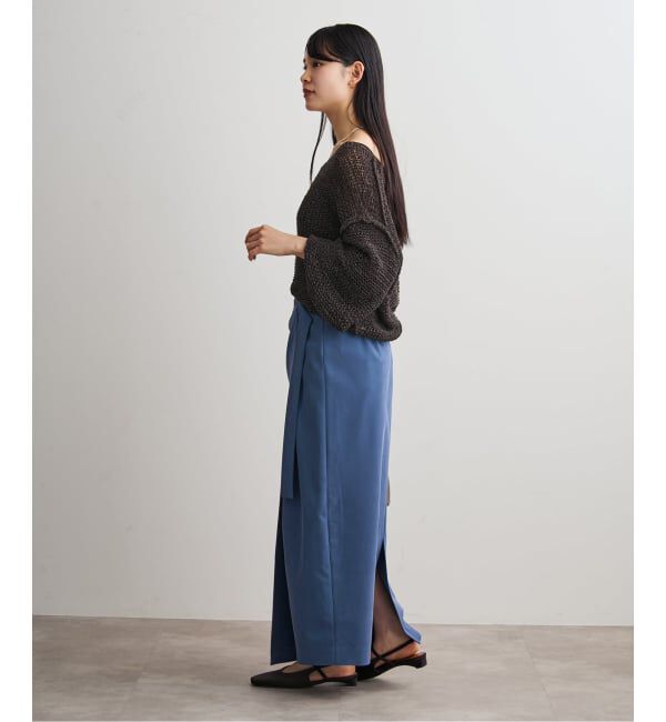 NOBLE「《予約》フィブリルツイルパレオラップスカート」|スカート|