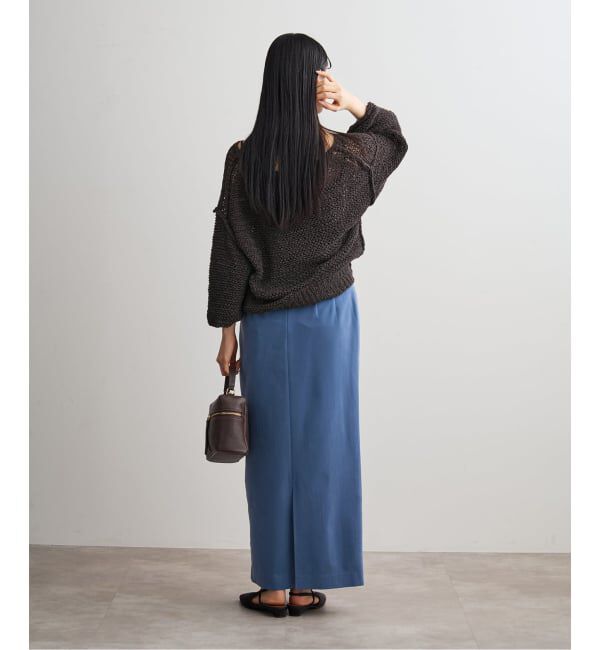 NOBLE「《予約》フィブリルツイルパレオラップスカート」|スカート|