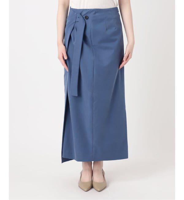 NOBLE「《予約》フィブリルツイルパレオラップスカート」|スカート|