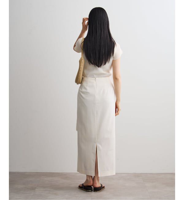 NOBLE「《予約》フィブリルツイルパレオラップスカート」|スカート|