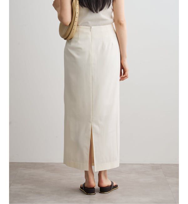 NOBLE「《予約》フィブリルツイルパレオラップスカート」|スカート|