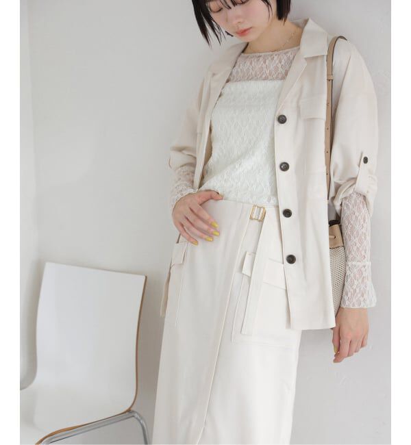  「【洗える】リネン混タイトスカート」|スカート|