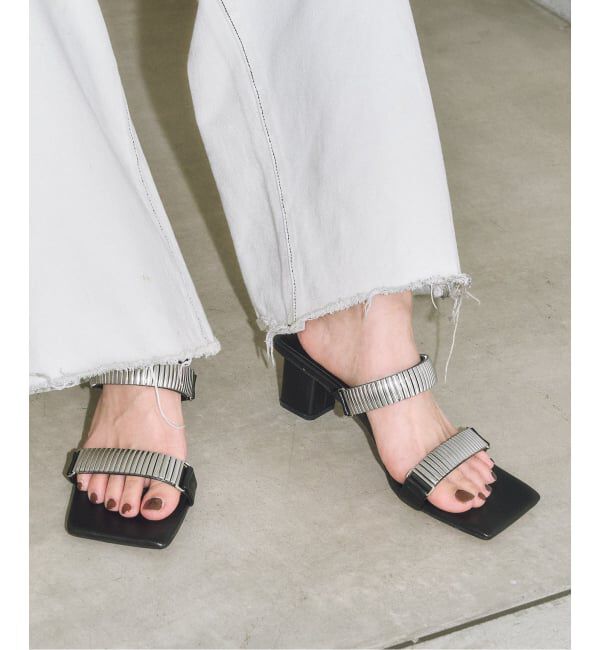 GRISE「《予約》GRISE5cmEDGEメタルストラップミュールサンダル」|サンダル|