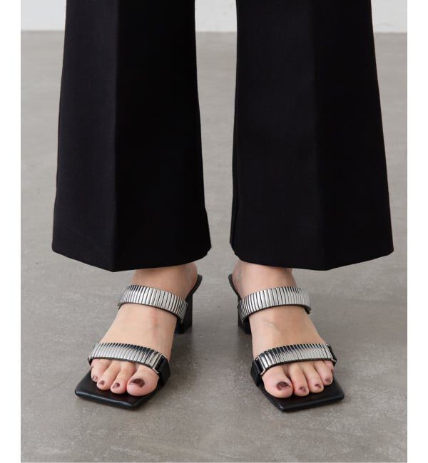 GRISE「《予約》GRISE5cmEDGEメタルストラップミュールサンダル」|サンダル|