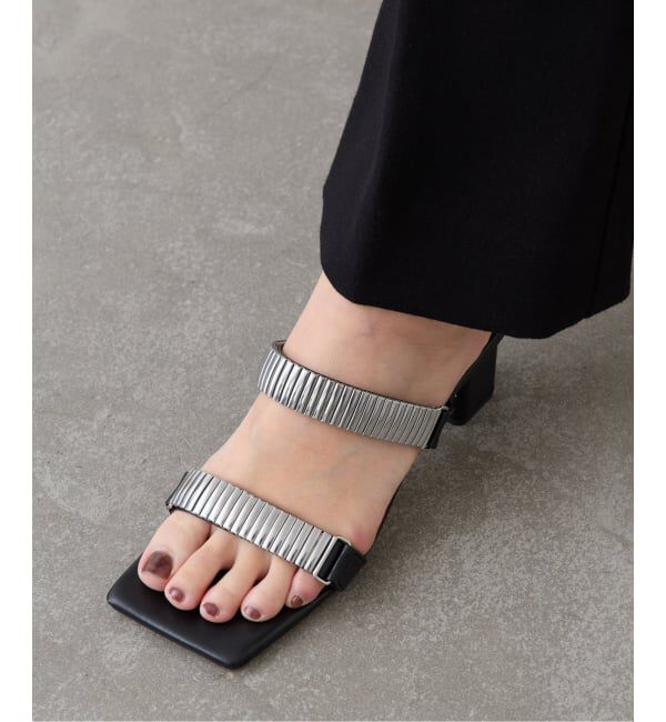 GRISE「《予約》GRISE5cmEDGEメタルストラップミュールサンダル」|サンダル|