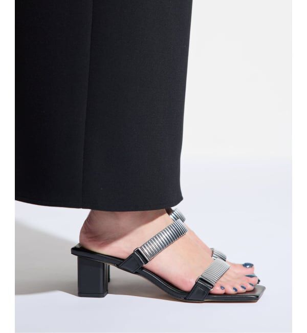GRISE「《予約》GRISE5cmEDGEメタルストラップミュールサンダル」|サンダル|