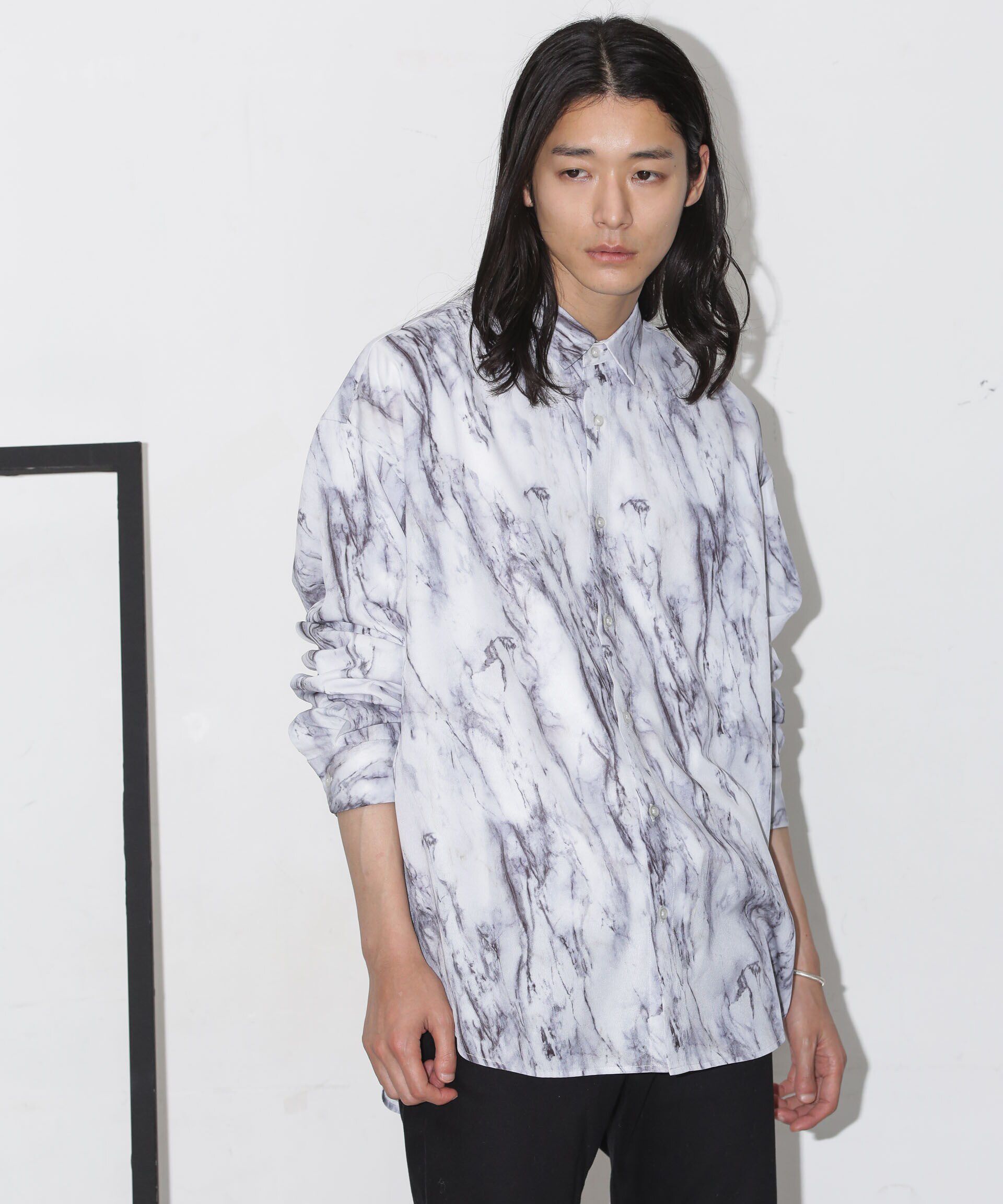 nano･universe「ドレープパターンシャツ 長袖」|シャツ・ブラウス|