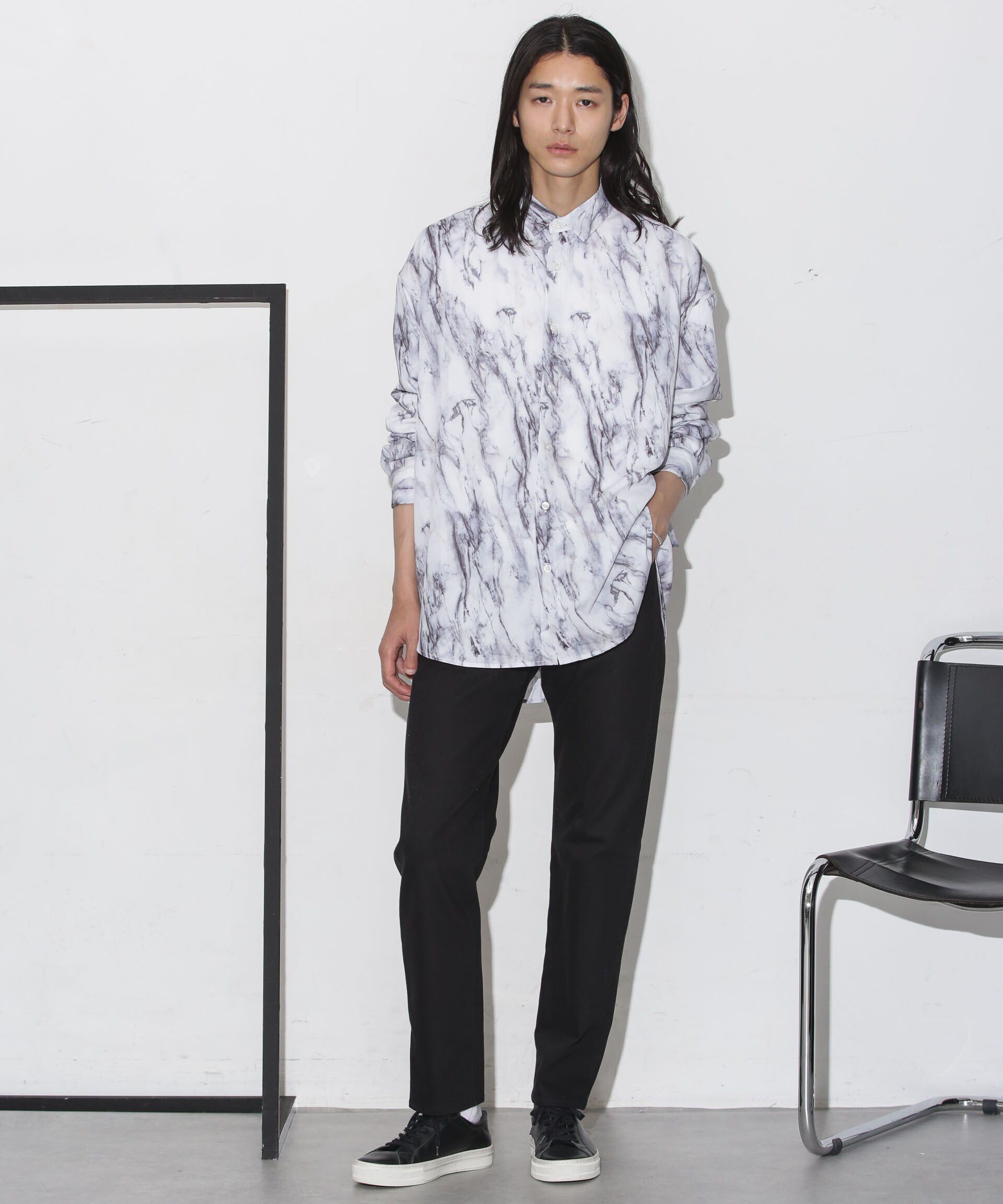 nano･universe「ドレープパターンシャツ 長袖」|シャツ・ブラウス|