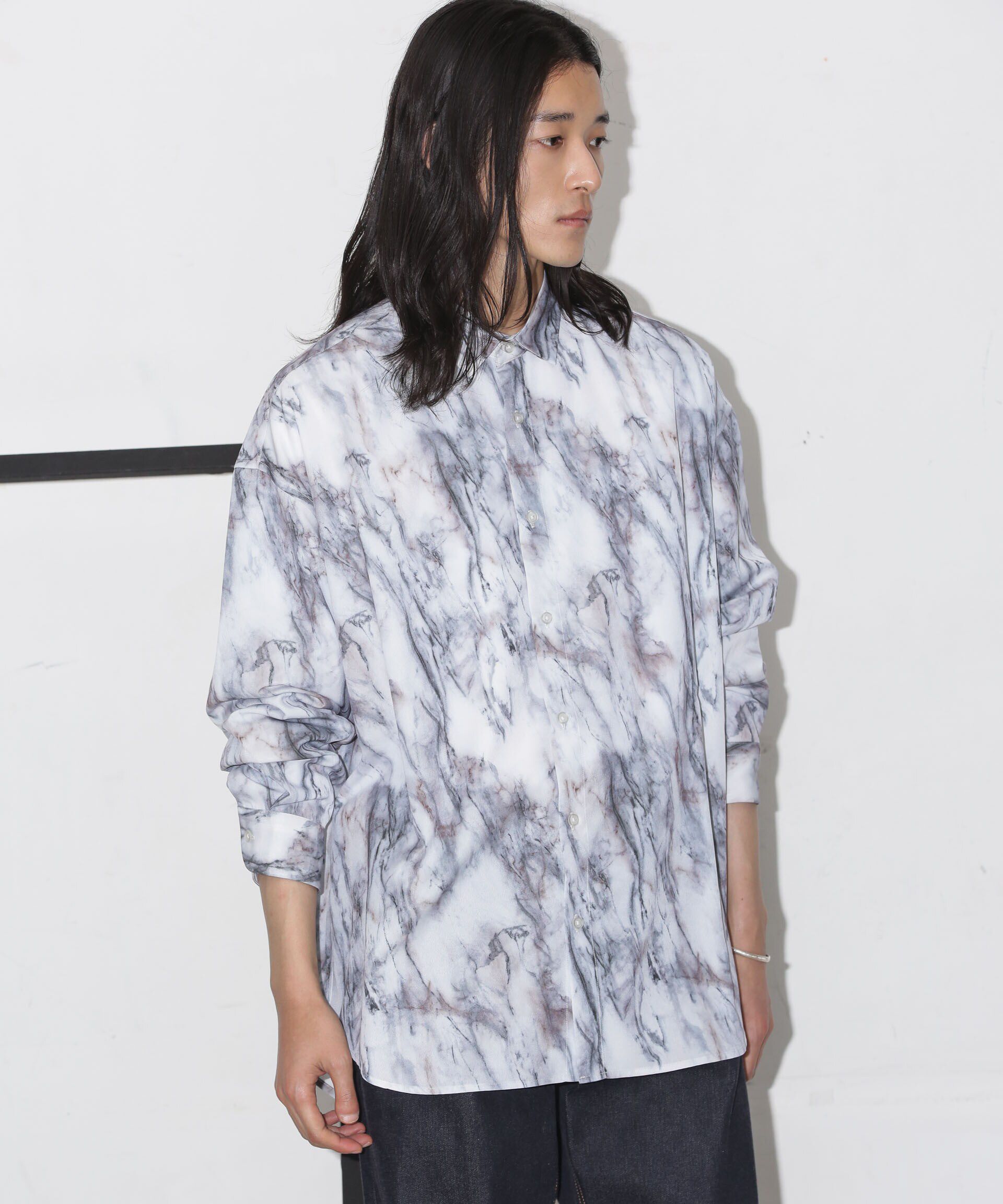 nano･universe「ドレープパターンシャツ 長袖」|シャツ・ブラウス|