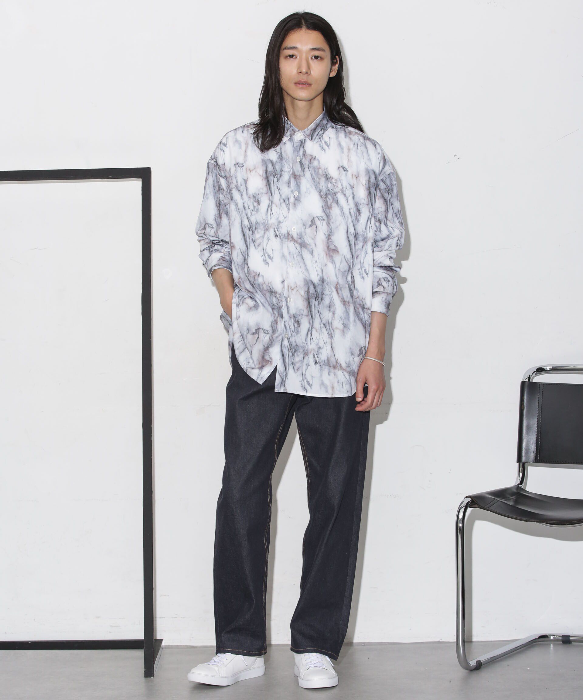 nano･universe「ドレープパターンシャツ 長袖」|シャツ・ブラウス|