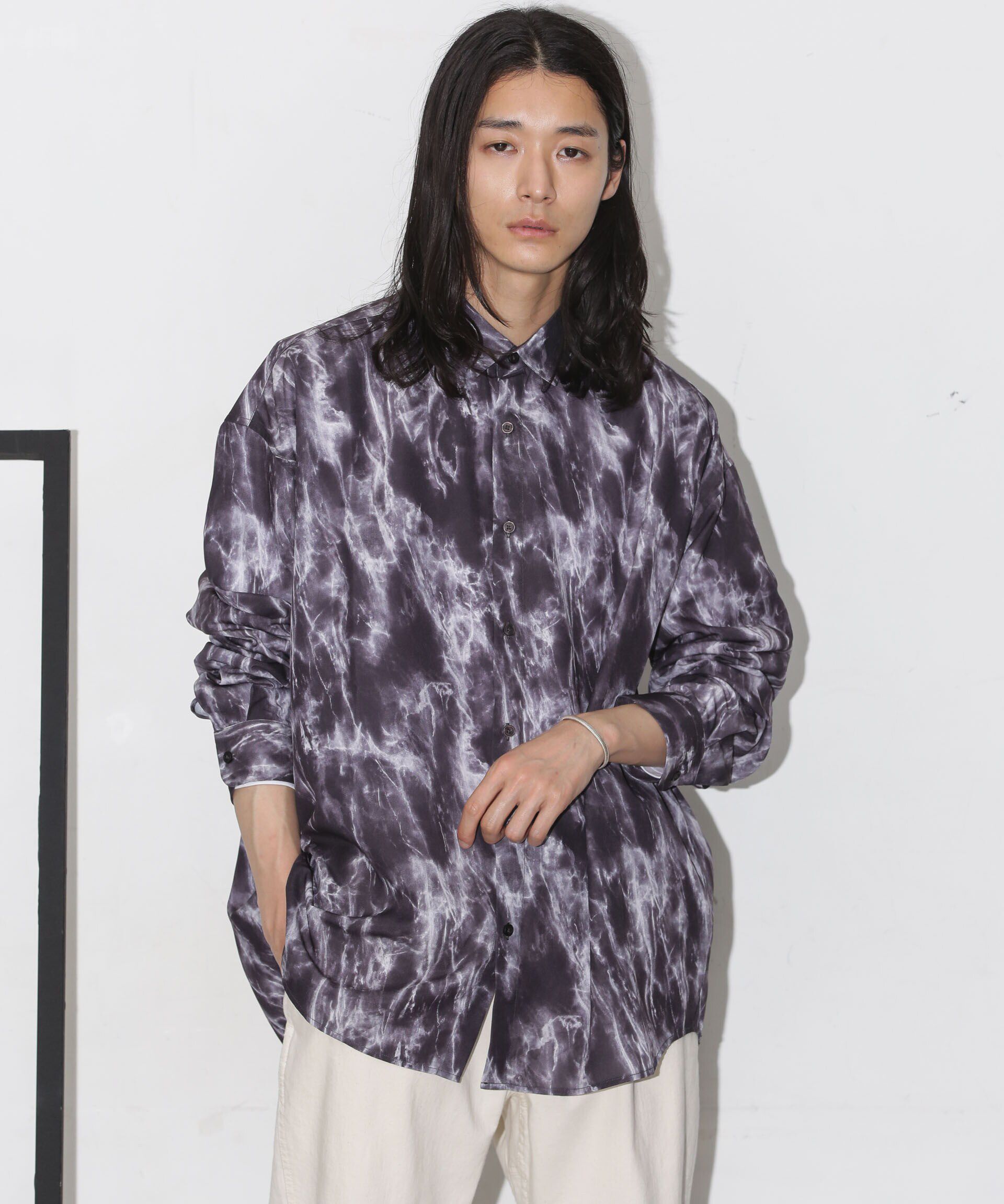 nano･universe「ドレープパターンシャツ 長袖」|シャツ・ブラウス|パターン32