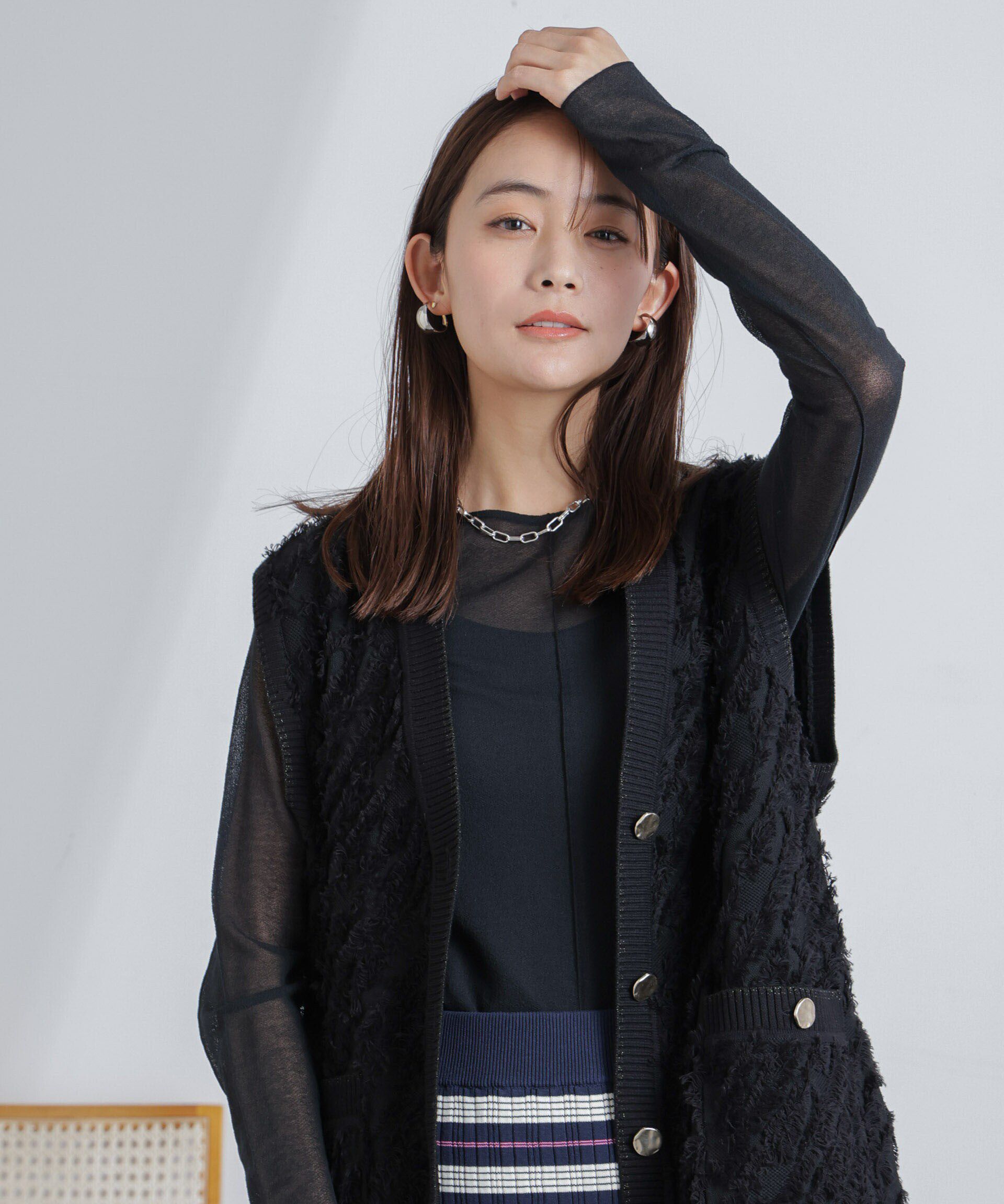 nano･universe「梨地シアーカットトップス」|Tシャツ・カットソー|