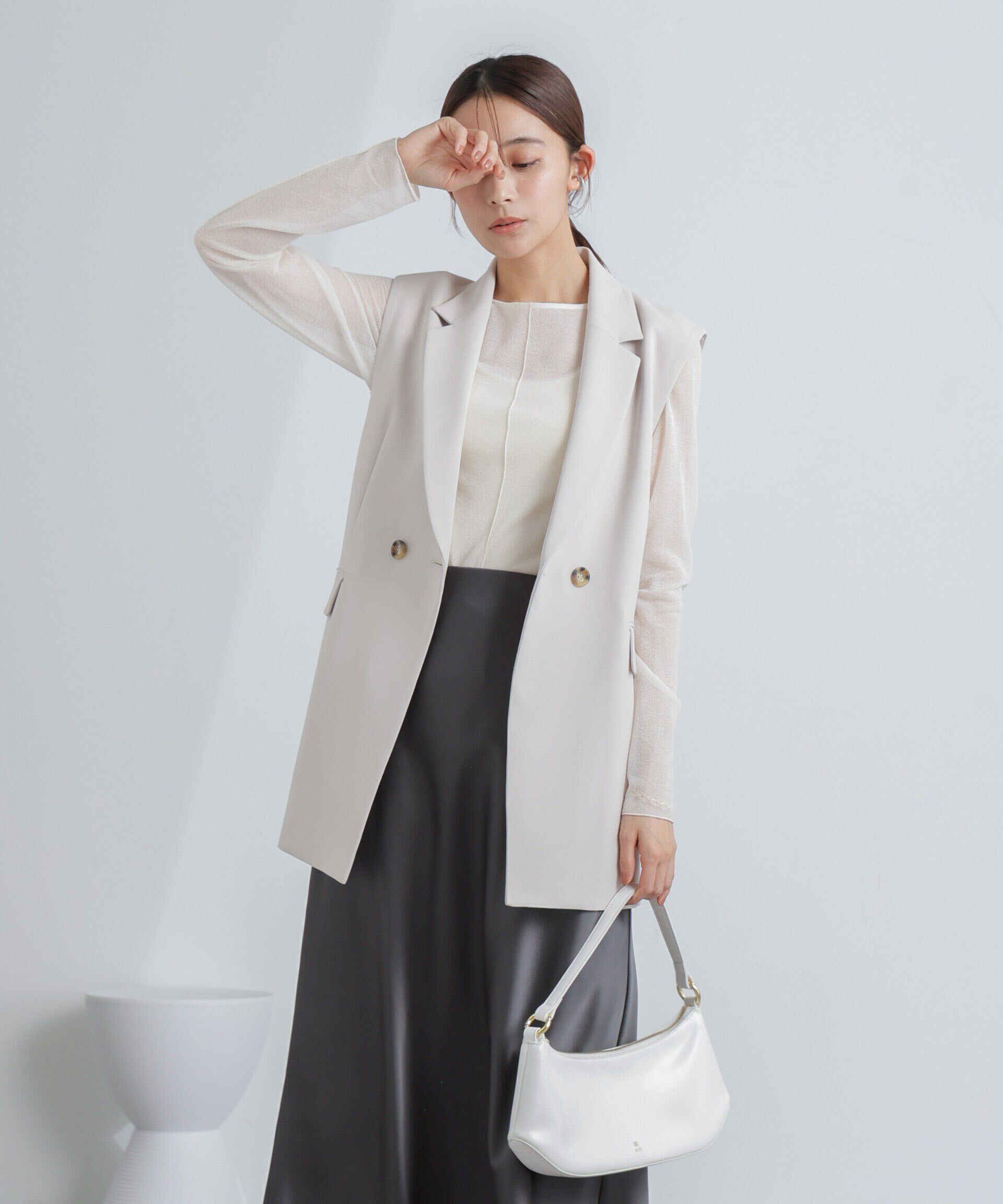 nano･universe「梨地シアーカットトップス」|Tシャツ・カットソー|