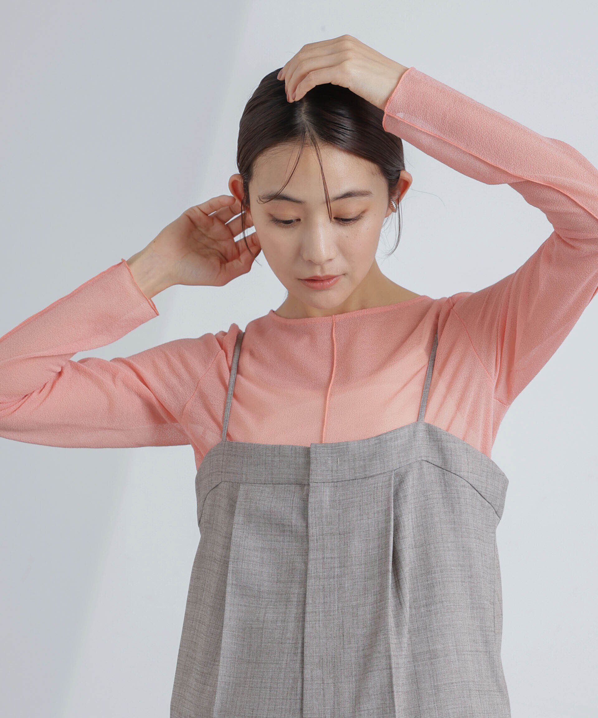 nano･universe「梨地シアーカットトップス」|Tシャツ・カットソー|