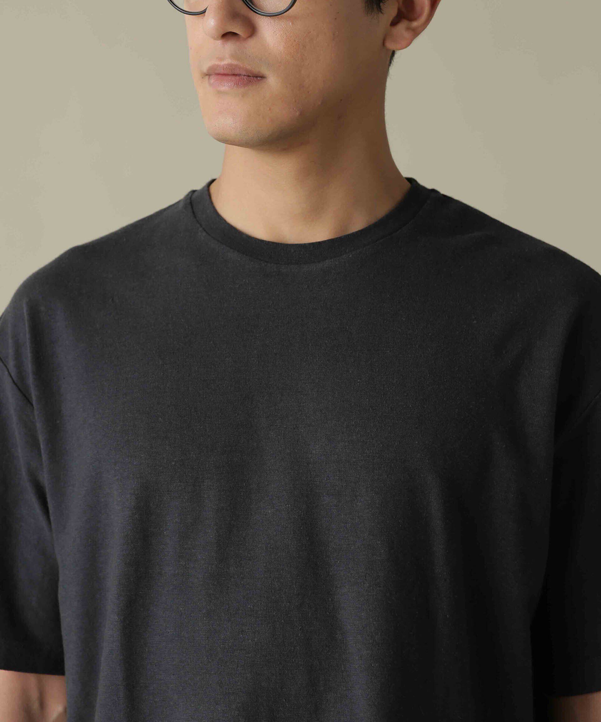 nano･universe「「NJ/CLUB」HOMESTOCK ガーメントダイコットンヘンプTシャツ」|Tシャツ・カットソー|