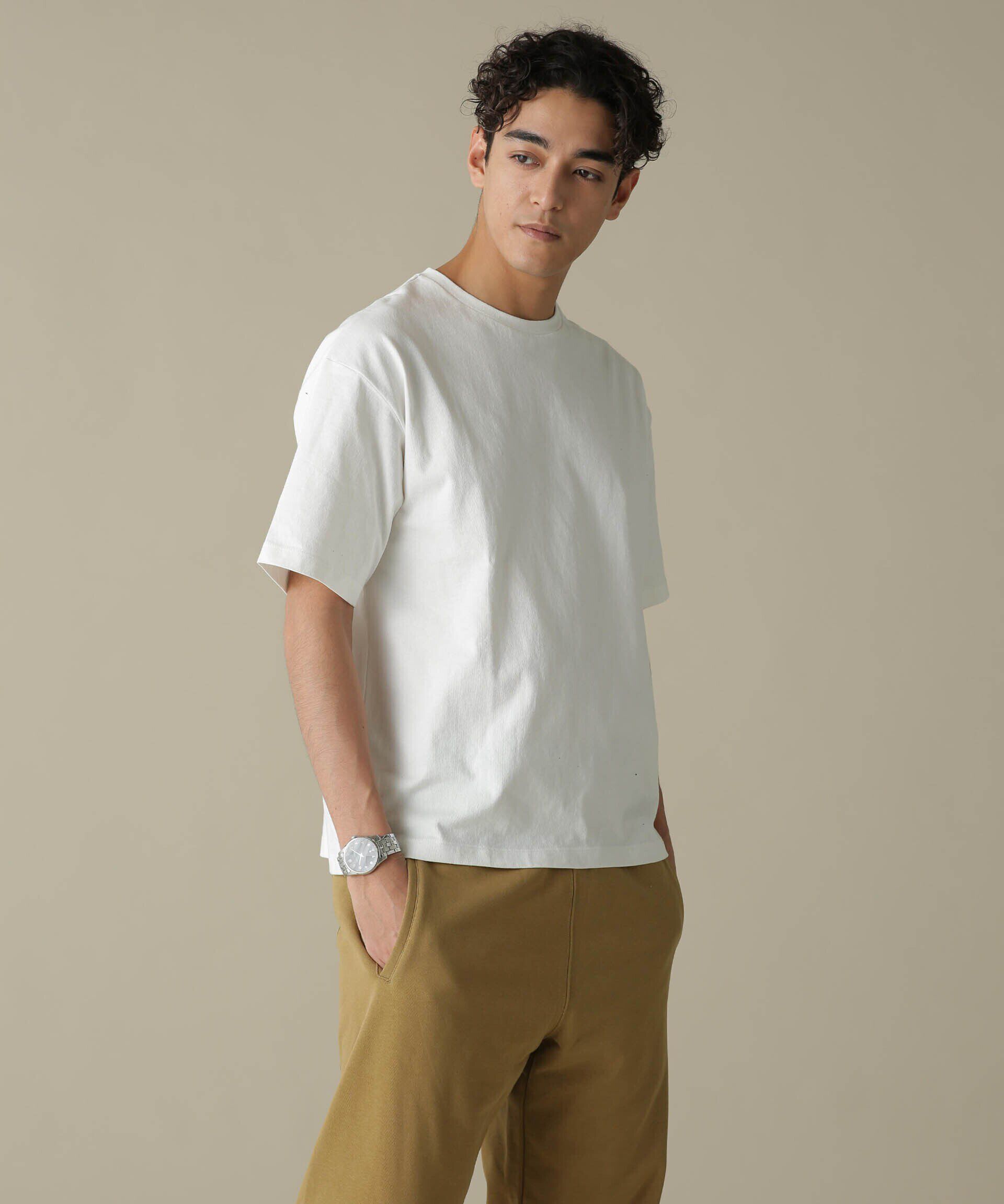 nano･universe「「NJ/CLUB」HOMESTOCK ガーメントダイコットンヘンプTシャツ」|Tシャツ・カットソー|