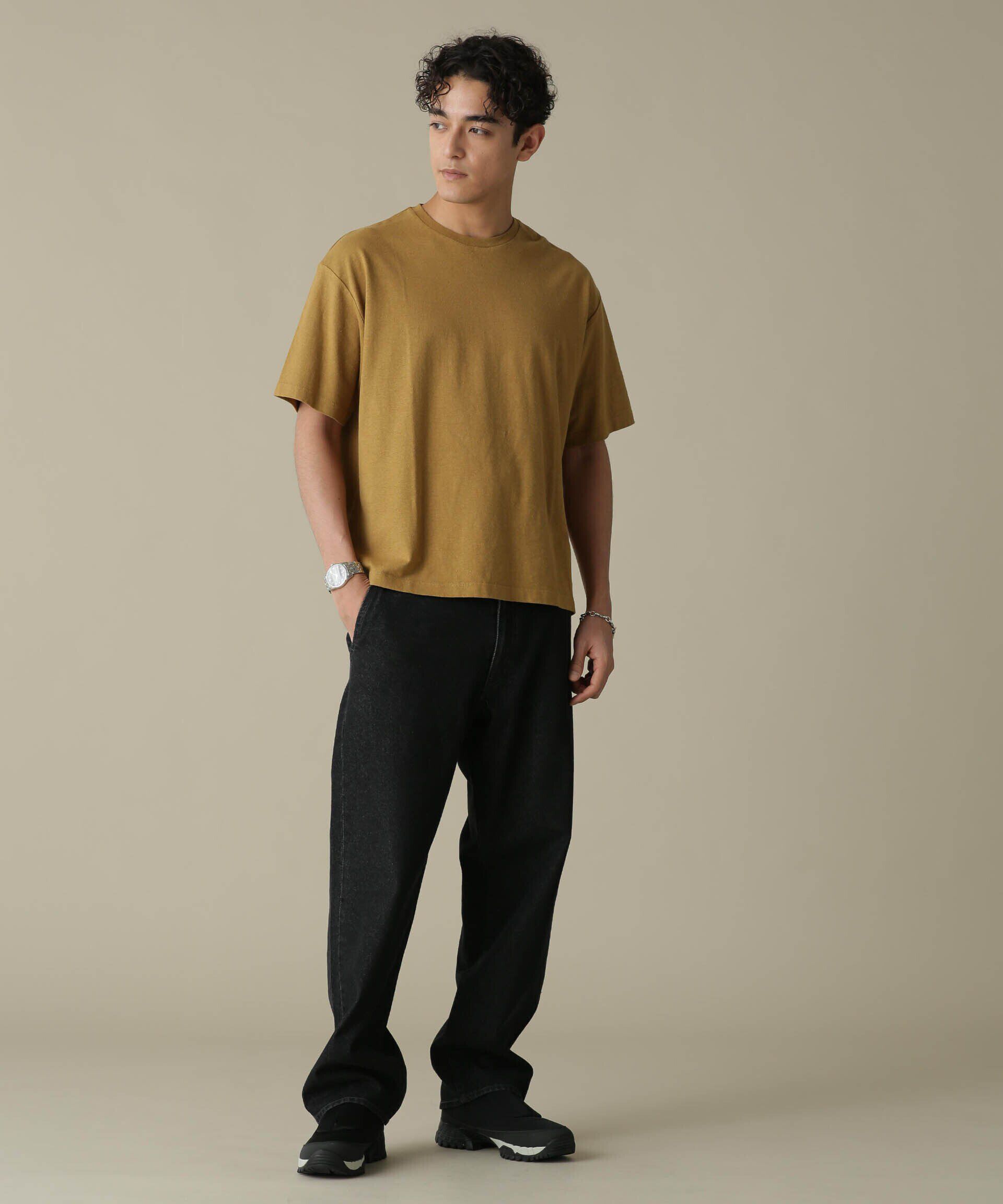 nano･universe「「NJ/CLUB」HOMESTOCK ガーメントダイコットンヘンプTシャツ」|Tシャツ・カットソー|