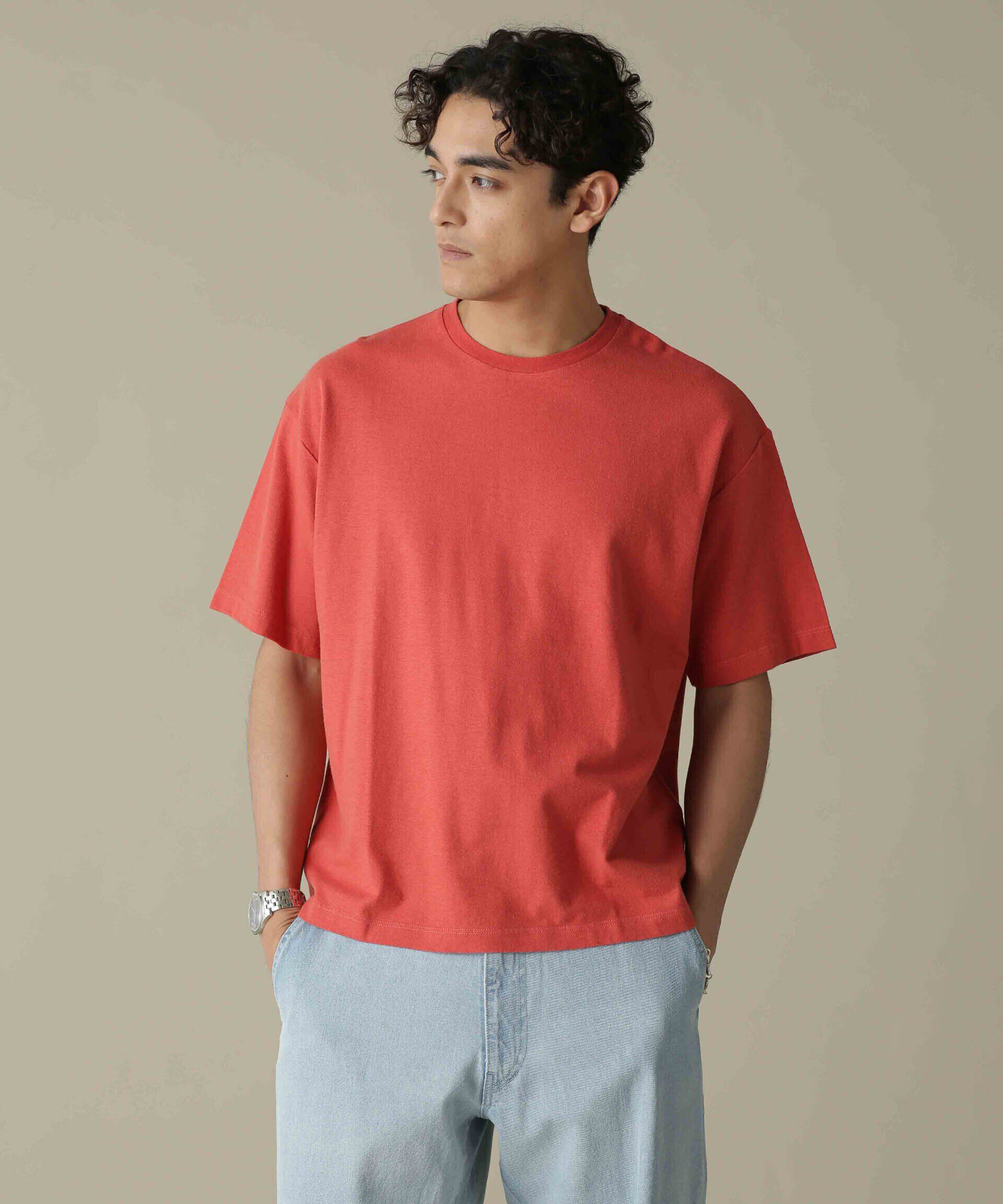 nano･universe「「NJ/CLUB」HOMESTOCK ガーメントダイコットンヘンプTシャツ」|Tシャツ・カットソー|