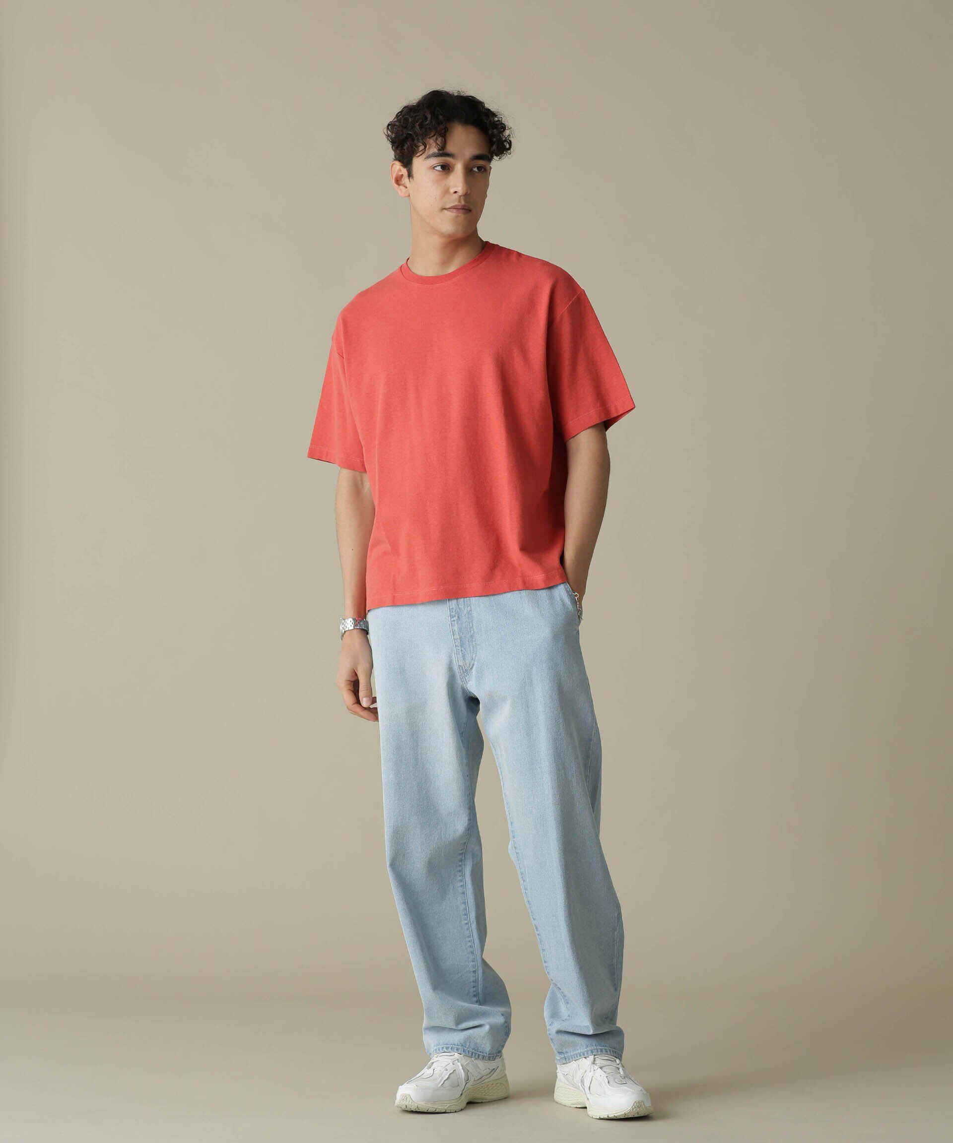 nano･universe「「NJ/CLUB」HOMESTOCK ガーメントダイコットンヘンプTシャツ」|Tシャツ・カットソー|