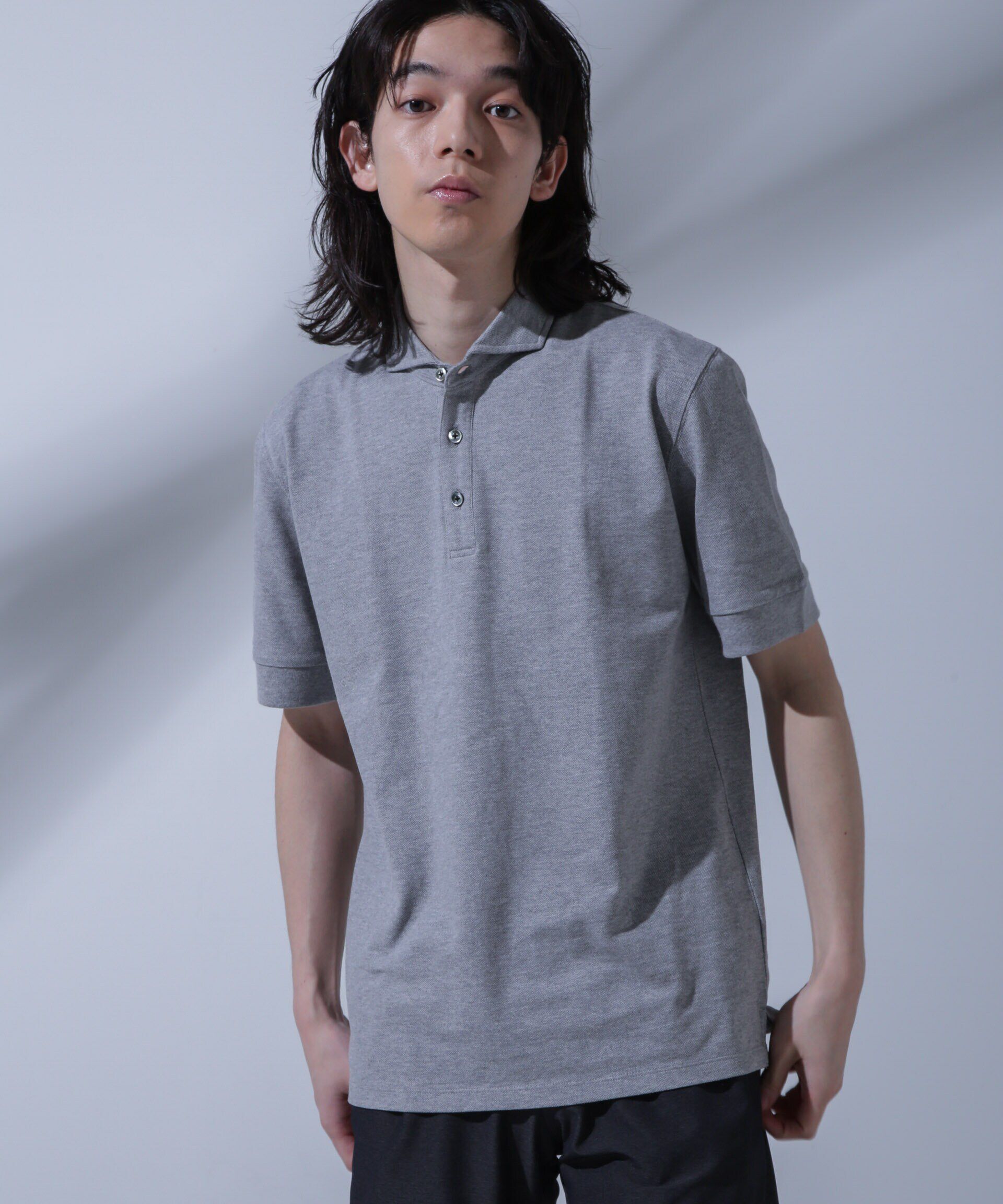 nano･universe「WEB限定/Anti Soaked(R)  汗染み防止ポロシャツ/カッタウェイ」|Tシャツ・カットソー|