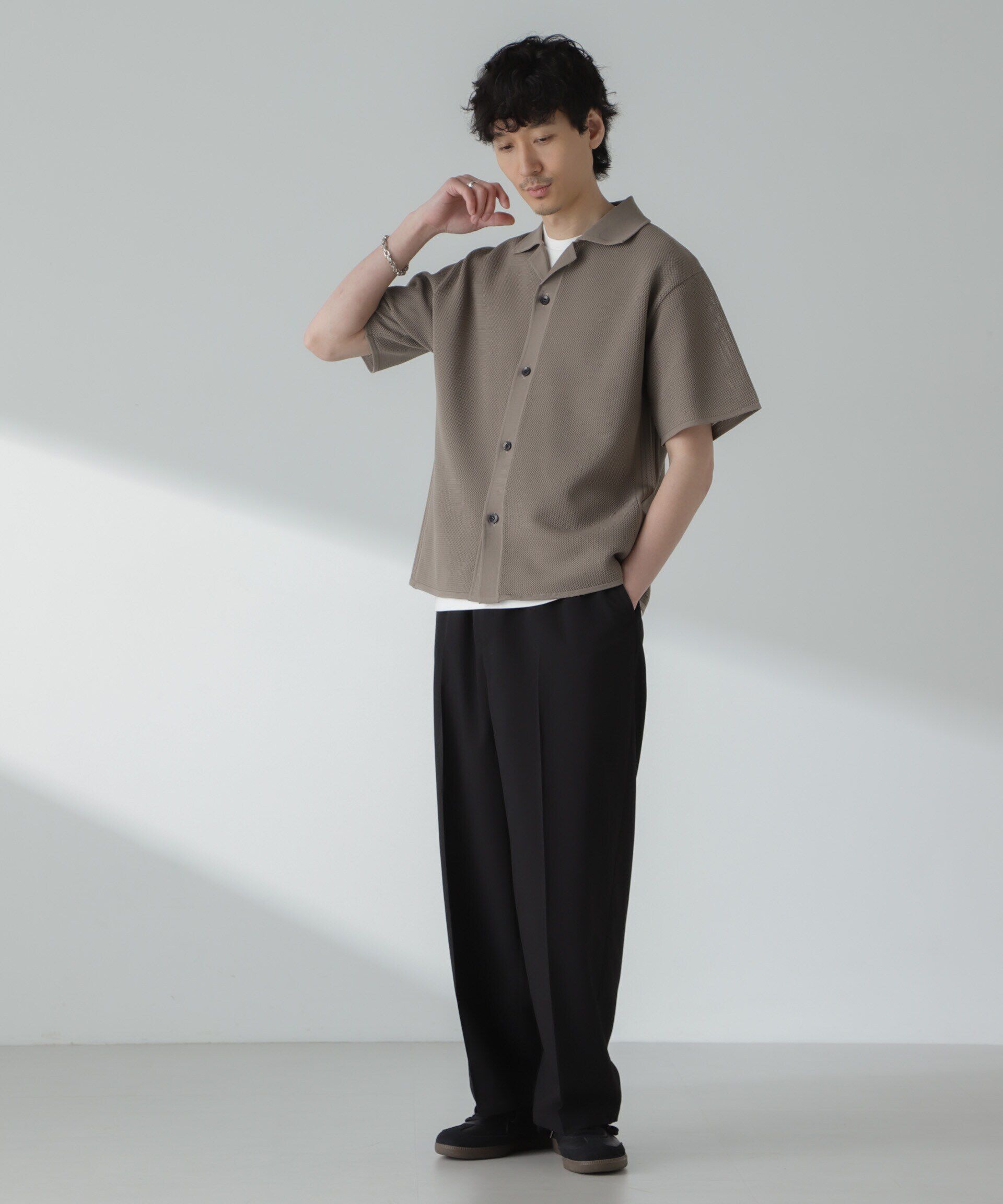 nano･universe「「大人のワイドパンツ」ハイツイストワイドスラックス」|チノ|