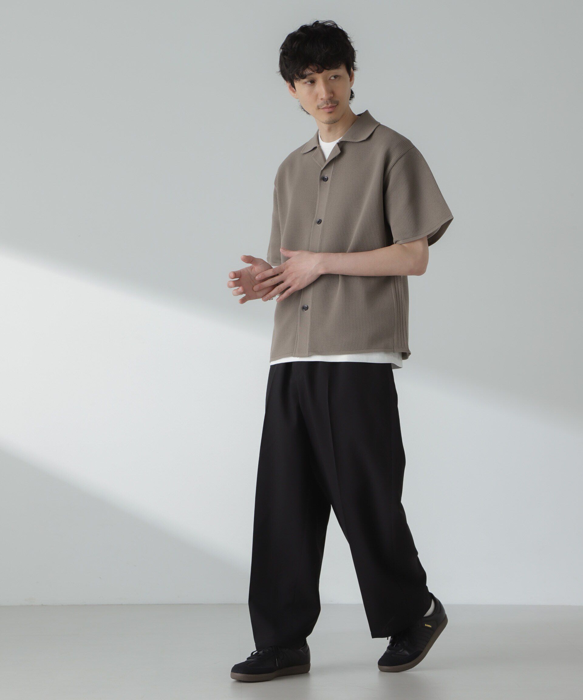 nano･universe「「大人のワイドパンツ」ハイツイストワイドスラックス」|チノ|