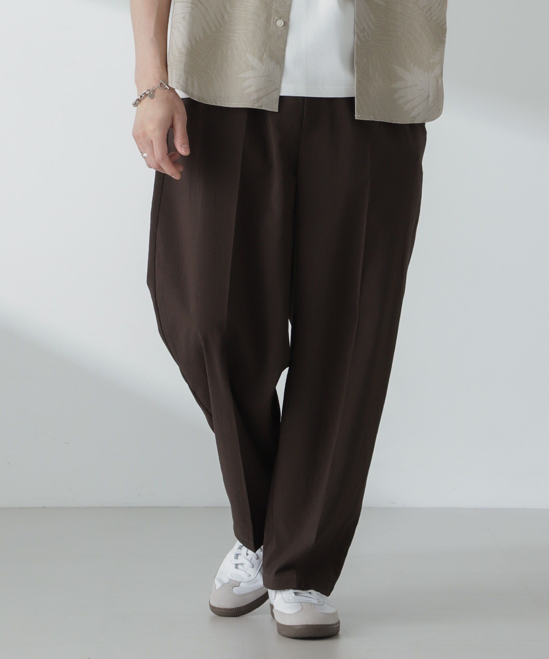 nano･universe「「大人のワイドパンツ」ハイツイストワイドスラックス」|チノ|