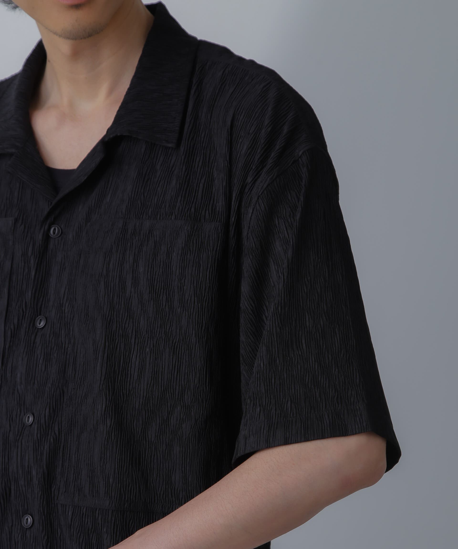 nano･universe「NORMANBROS別注ワイドポケット楊柳シャツ 半袖」|シャツ・ブラウス|