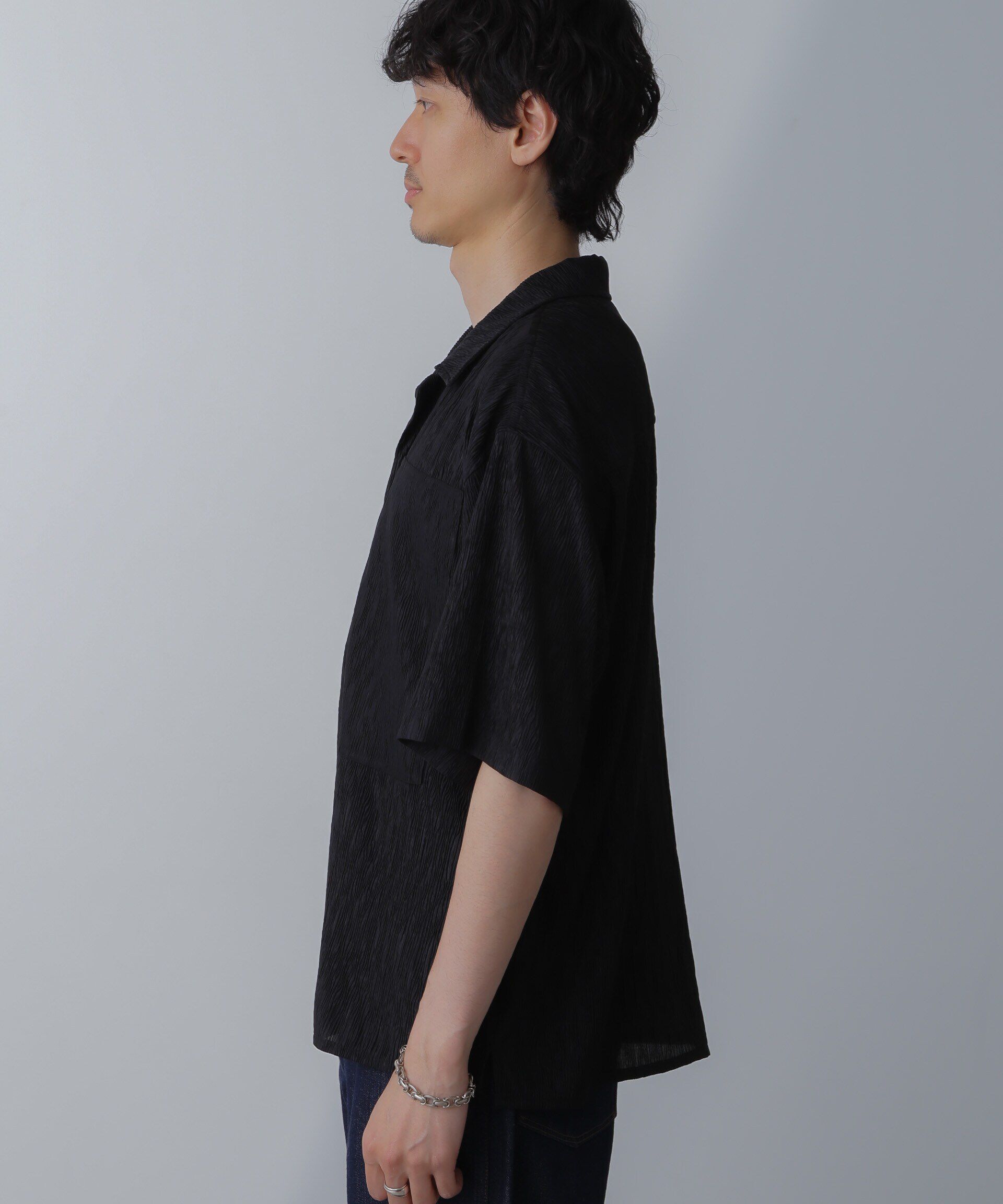 nano･universe「NORMANBROS別注ワイドポケット楊柳シャツ 半袖」|シャツ・ブラウス|